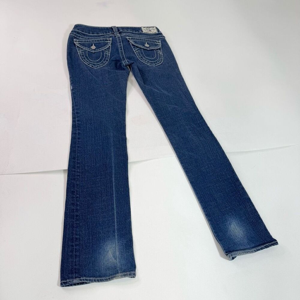 True Religion‎ Billy Jeans Womens 29 Blue Y2k Mid Rise Dark Wash Stretchy Denim